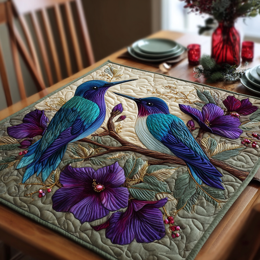 Hummingbird Glow Quilted Table Topper NCU0DDK1217