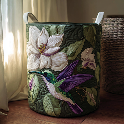 Hummingbird Grace Quilted Laundry Basket NCU0DDK1189