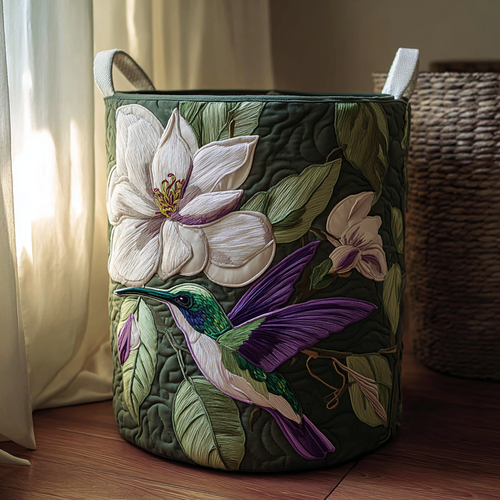 Hummingbird Grace Quilted Laundry Basket NCU0DDK1189