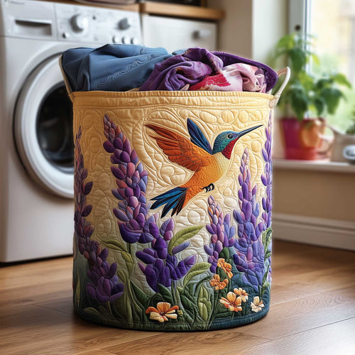 Hummingbird Haven Quilted Laundry Basket NCU0HTT001