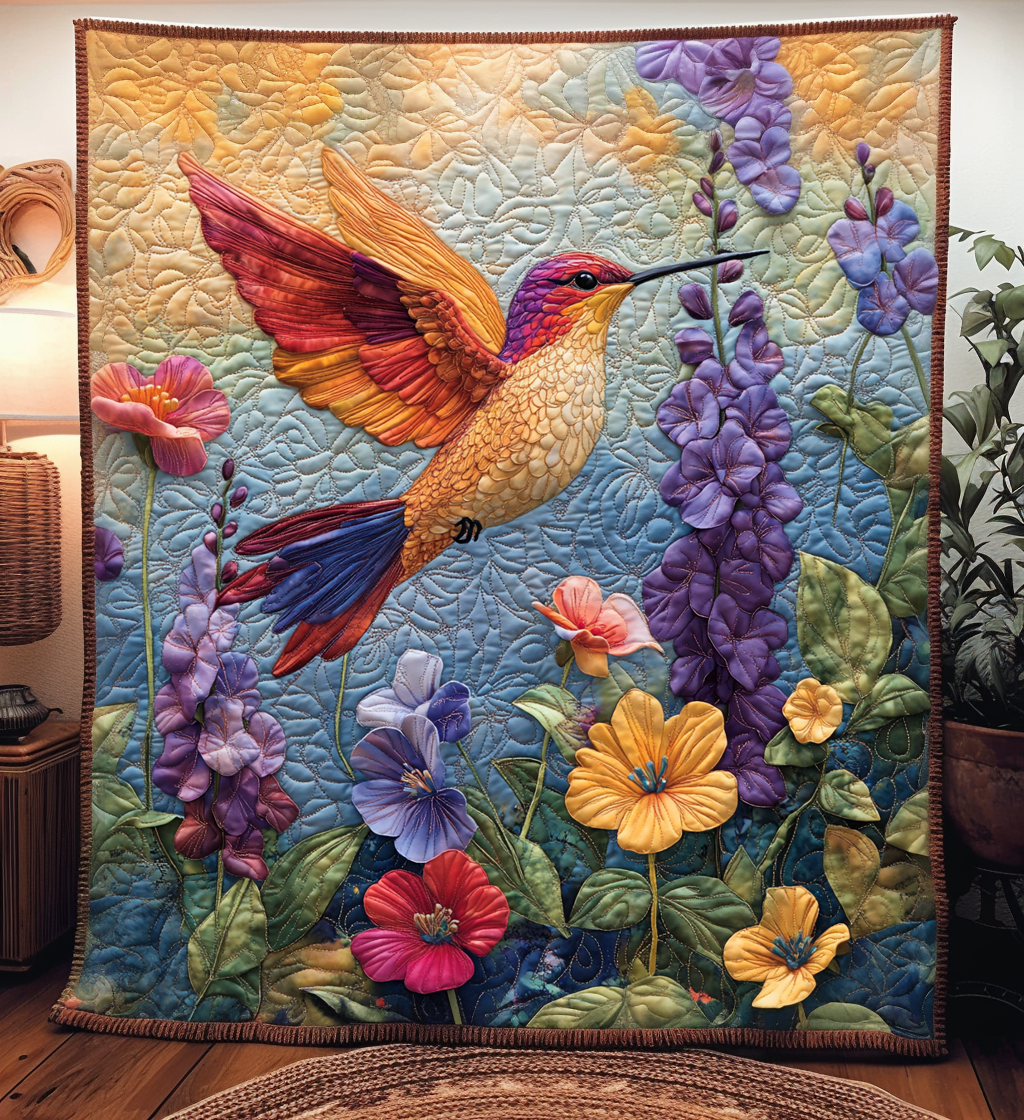 Hummingbird Serenade Quilted Blanket NCU0DV1263