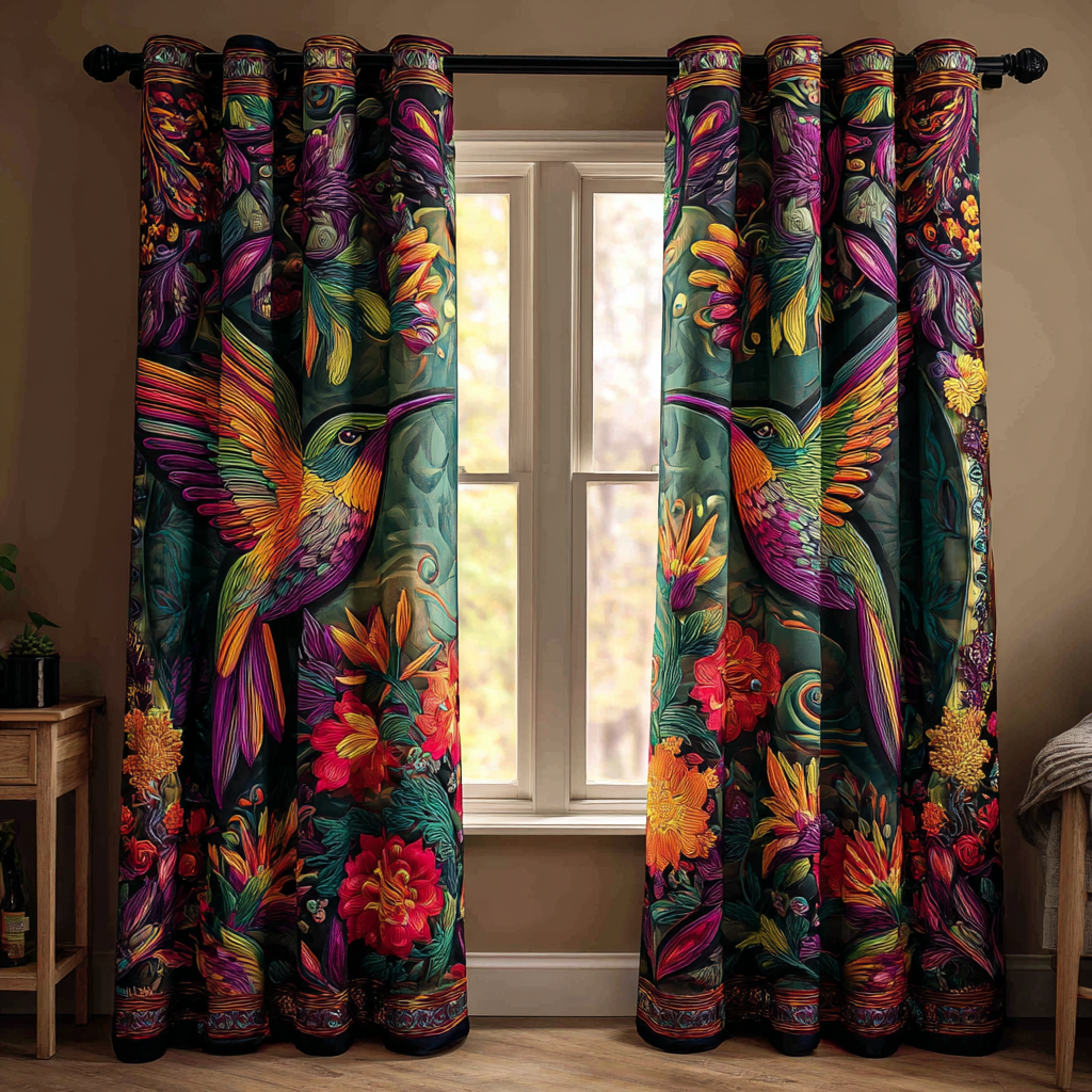 Hummingbird Spirit Quilted Curtains NCU0DDK2007