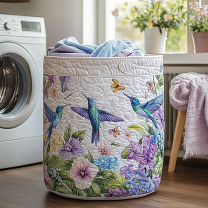 Hummingbird Whirl Quilted Laundry Basket NCU0DDK526