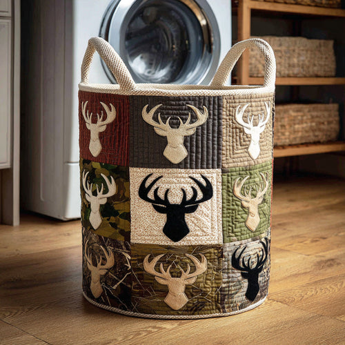 Hunter Stag Quilted Laundry Basket NCU0NTD1195