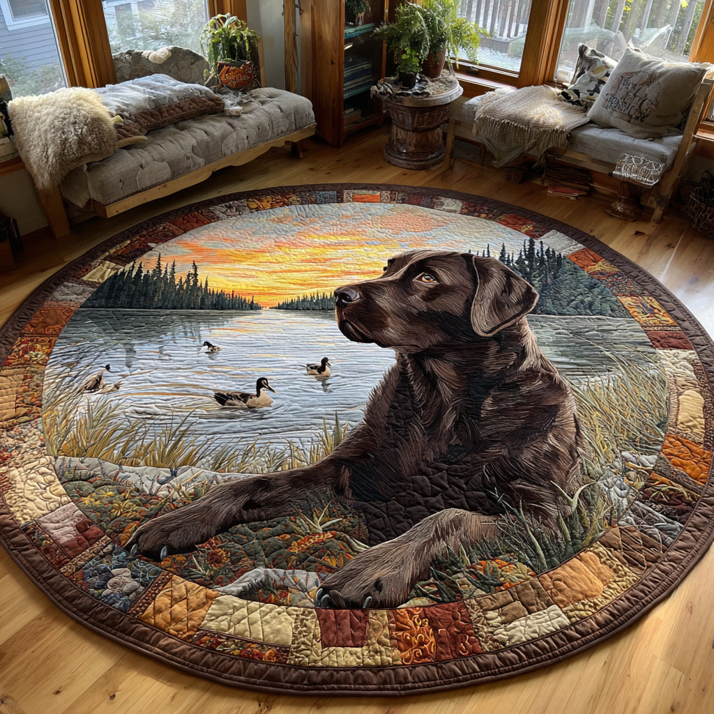 Hunting Companions Quilted Round Mat NCU0DV1352