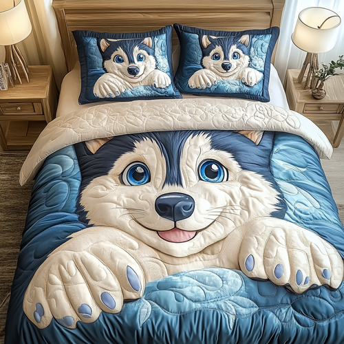 Husky Haven 3-Piece Quilted Bedding Set NCU0PVL310