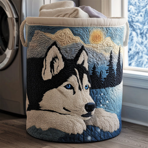 Husky Snow Quilted Laundry Basket NCU0TH3129