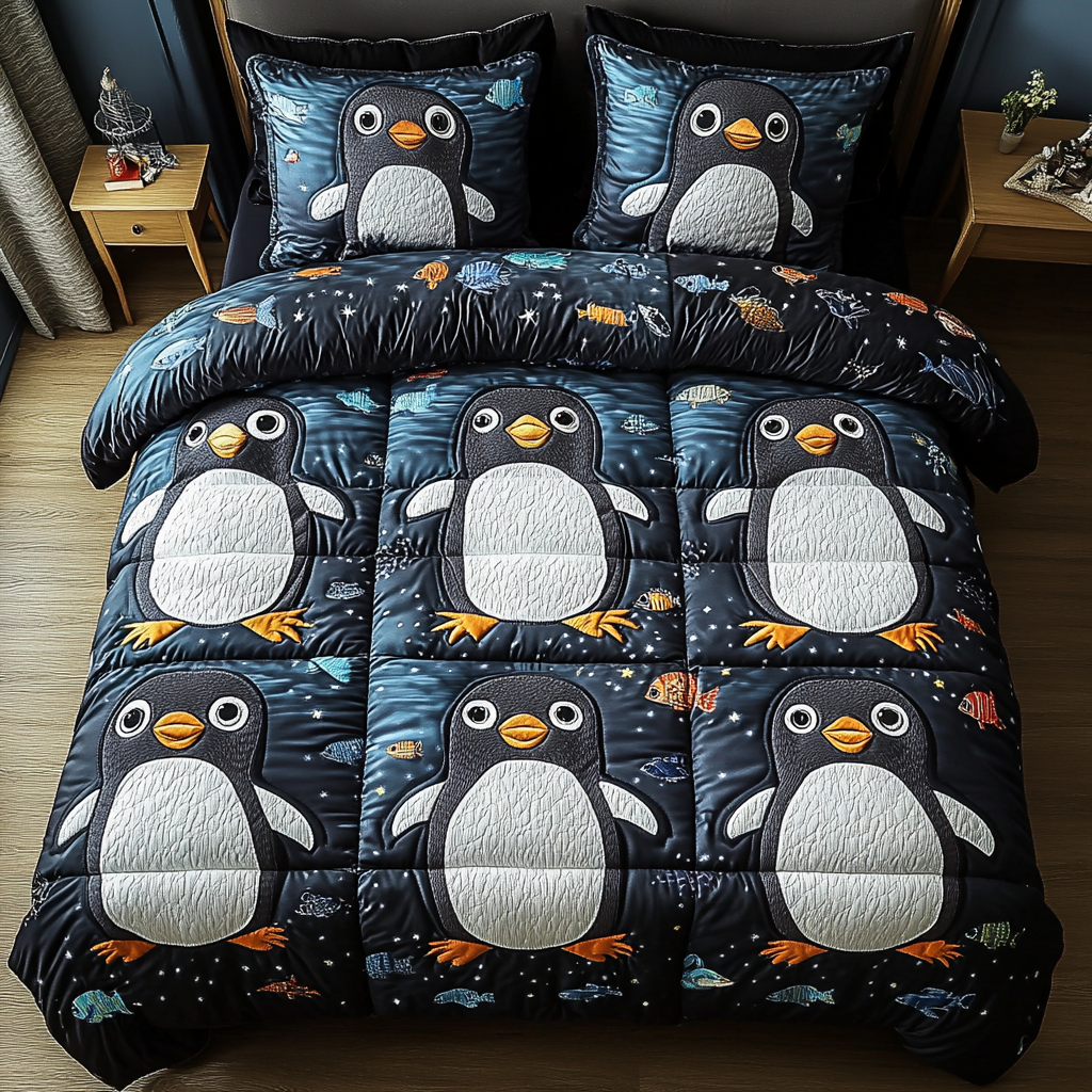 Ice Cap Companions 3-Piece Quilted Bedding Set NCU0DK2411