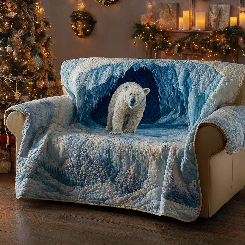 Alpine Bear Quilted Sofa Cover NCU0NTD1625