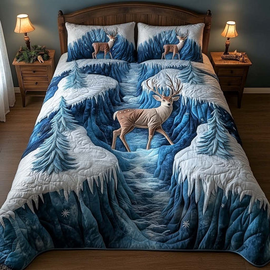 Ice Stag 3-Piece Quilted Bedding Set NCU0NNL094