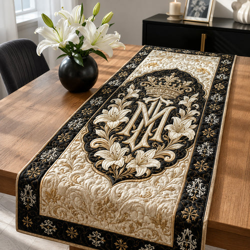 Imperial Cipher Royalty Quilted Table Runner NCU0HNH1244