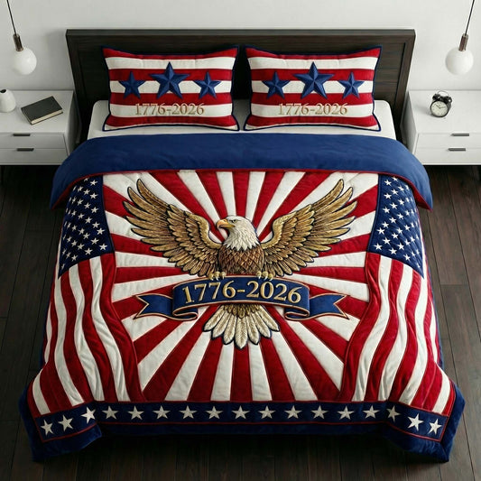 Imperial Eagle 3-Piece Quilted Bedding Set NCU0HNH972