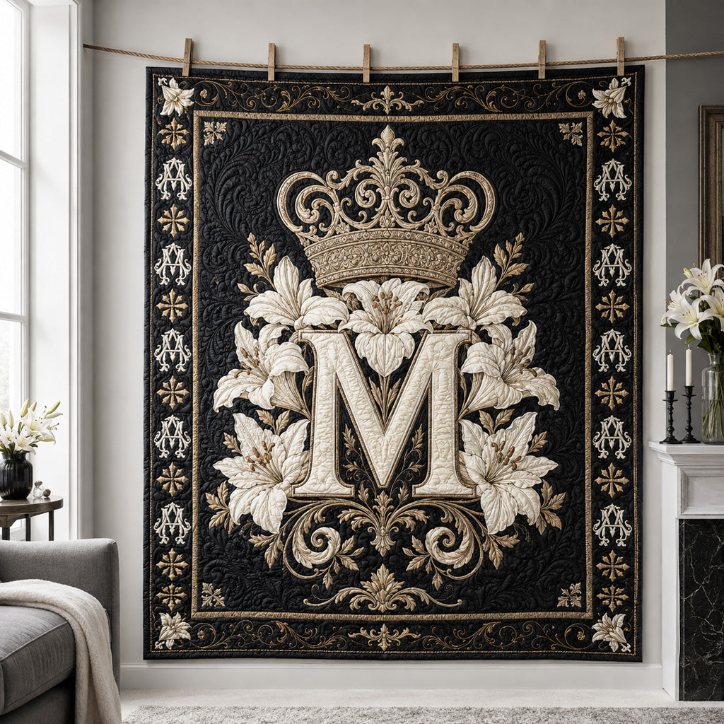 Imperial Gold Cipher Quilted Blanket NCU0HNH1238