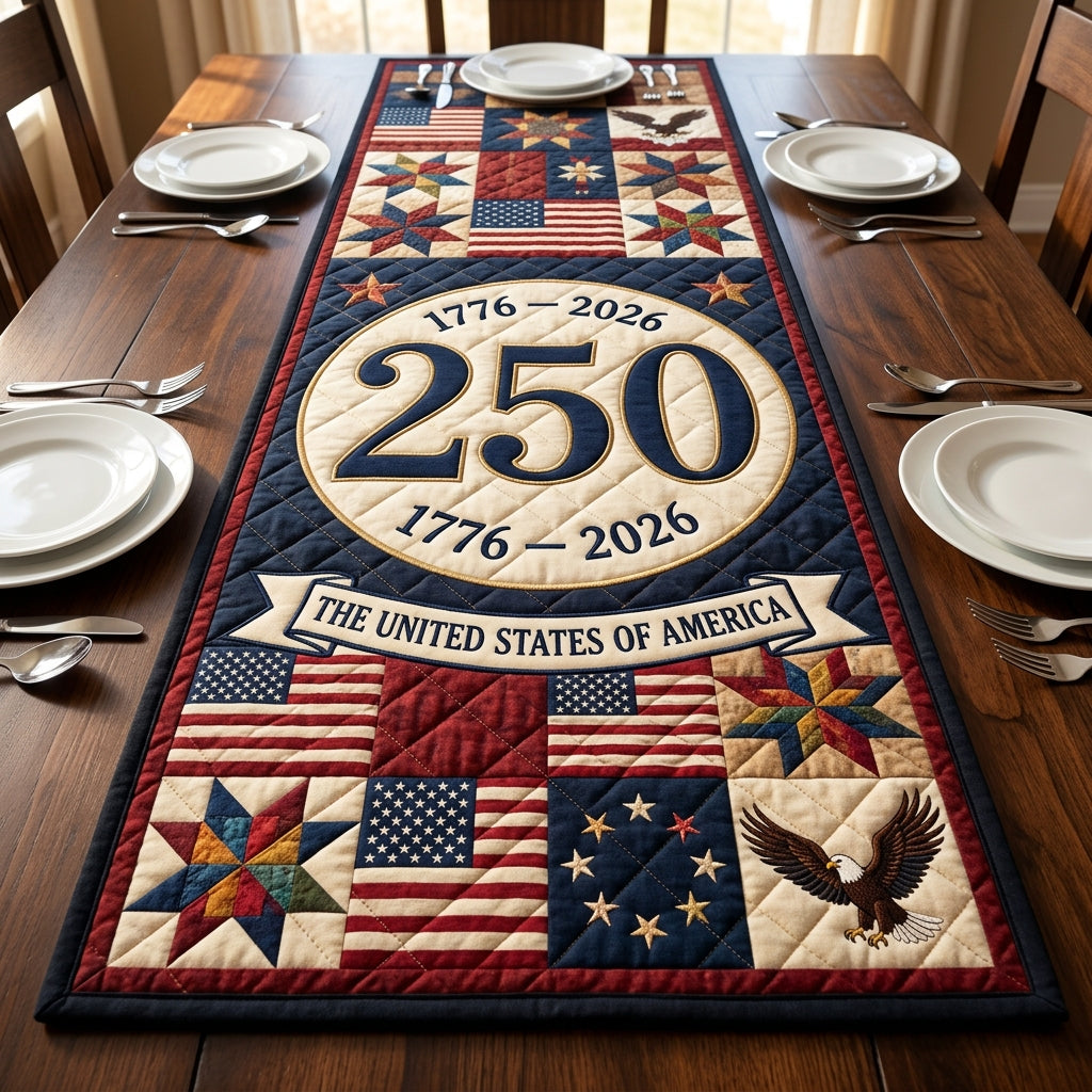 Independence Echo Quilted Table Runner NCU0HNH1060