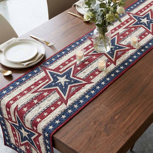Independence Wave Quilted Table Runner NCU0NXD1701