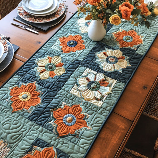 Infinite Bloom Quilted Table Runner NCU0PTT582