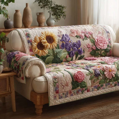 Infinite Flower Horizon Quilted Sofa Cover NCU0HNH930