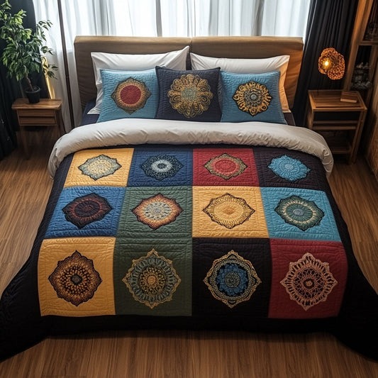 Infinite Loops 3-Piece Quilted Bedding Set NCU0PTT543