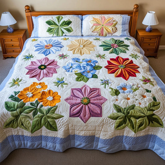Infinite Patterned 3-Piece Quilted Bedding Set NCU0PTT101