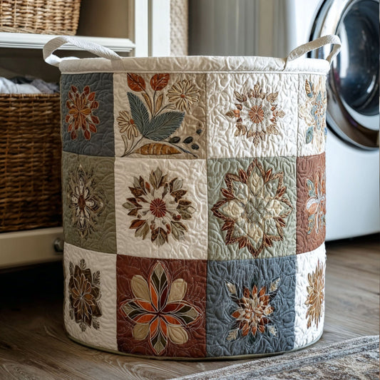 Infinity Bloom Quilted Laundry Basket NCU0PTT746