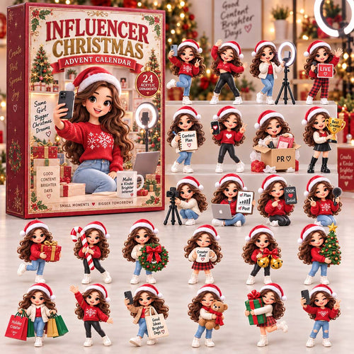 CHRISTMAS KICKOFF 40% OFF - Influencer Christmas Advent Calendar 2026 - 24-Day Festive Countdown, Acrylic Charms Blind Box - Gift For Kids AC0HH053