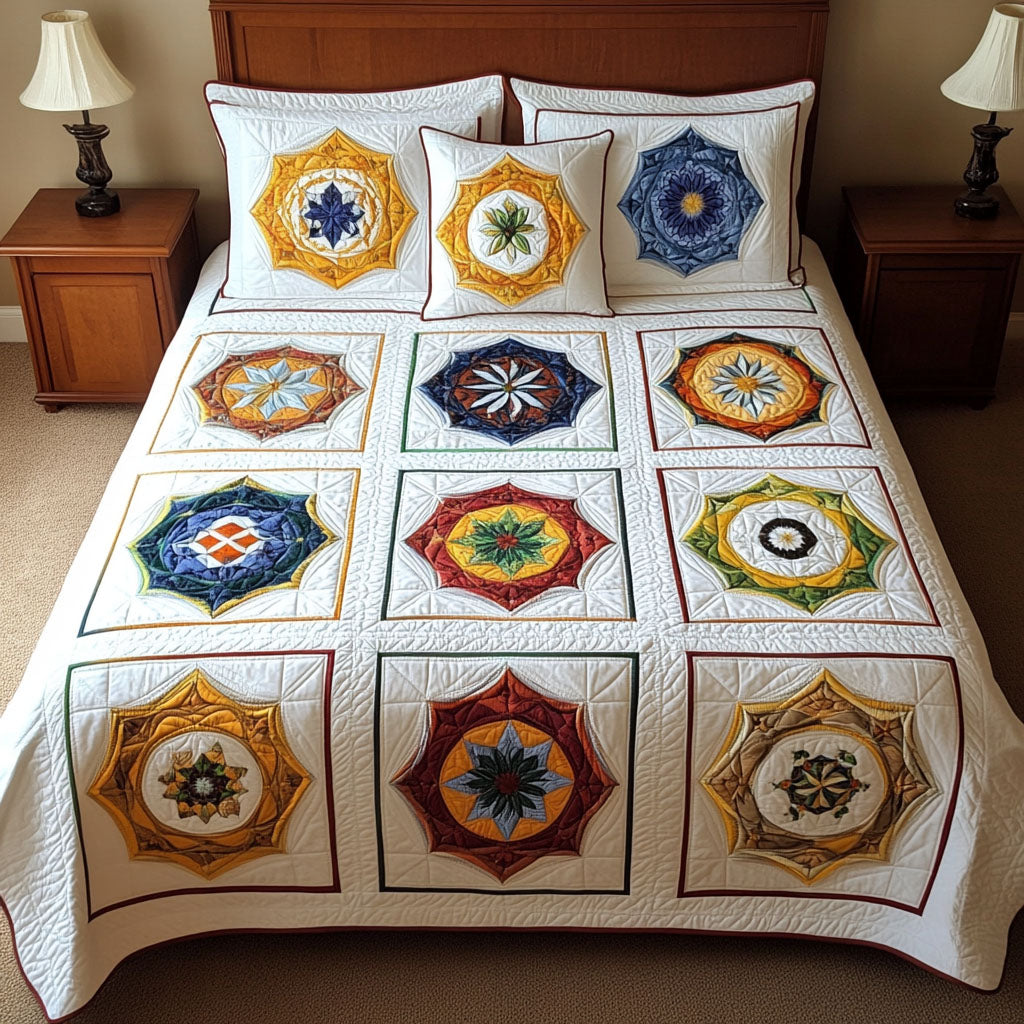 Inner Circle 3-Piece Quilted Bedding Set NCU0PTT544