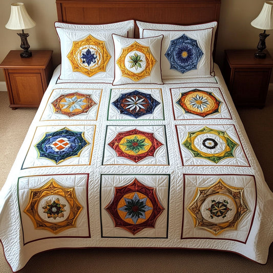 Inner Circle 3-Piece Quilted Bedding Set NCU0PTT544