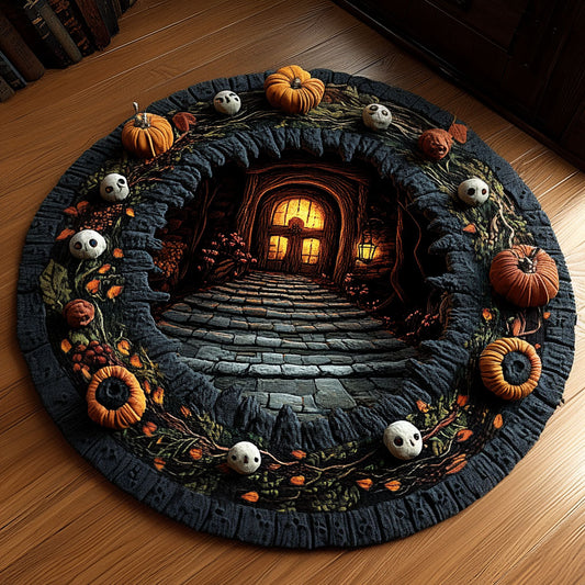 Into the Haunted Hollow Quilted Round Mat NCU0PTT3230