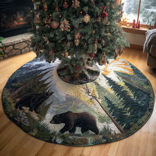 Into the Timber Christmas Quilted Tree Skirt NCU0PTT1814