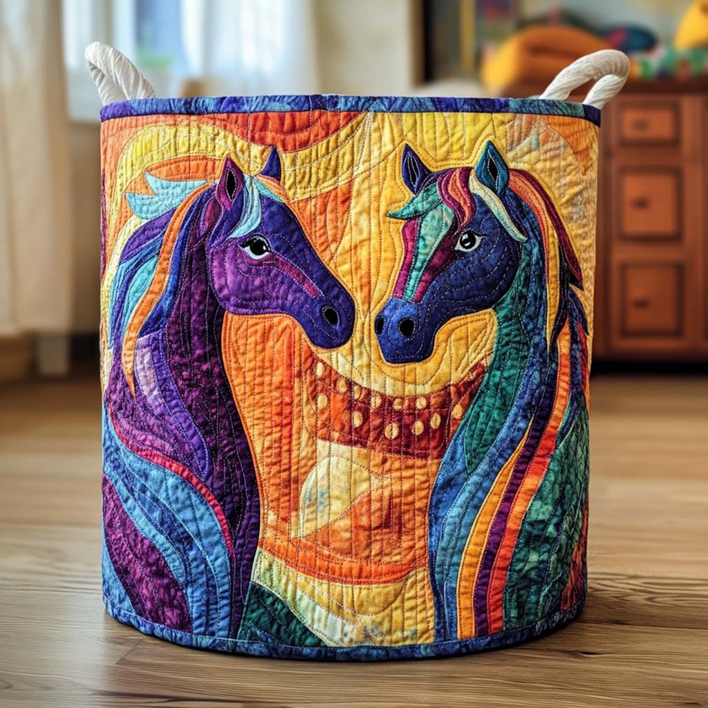 Iron Horse Quilted Laundry Basket NCU0NNT2231