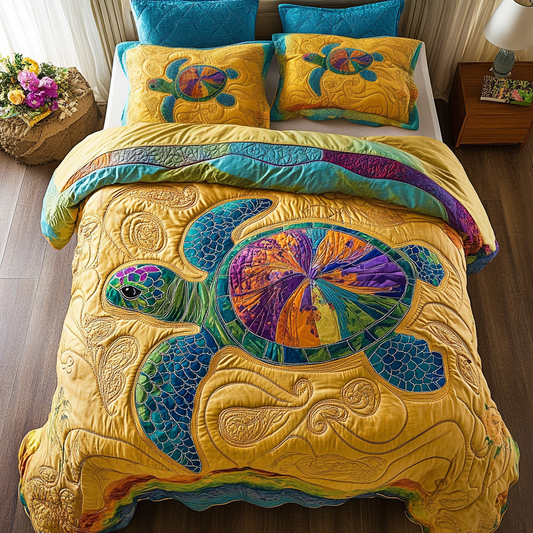 Island Bliss 3-Piece Quilted Bedding Set NCU0NVH095