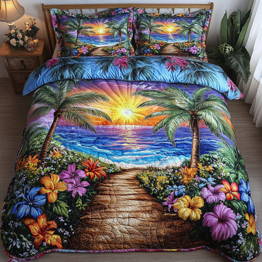 Island Bliss Retreat 3-Piece Quilted Bedding Set NCU0PTT226