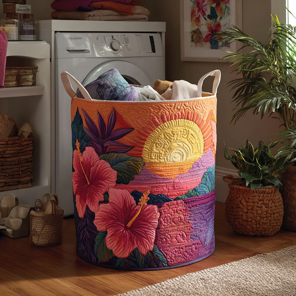 Island Bloom Quilted Laundry Basket NCU0NTV308