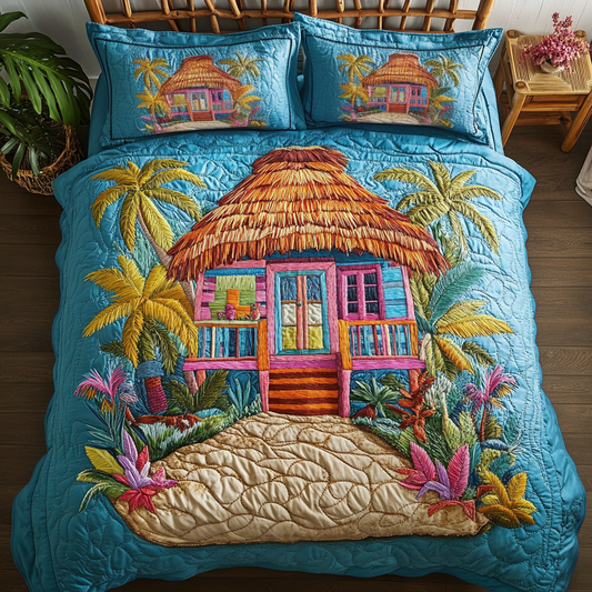 Island Dream 3-Piece Quilted Bedding Set NCU0NVH702