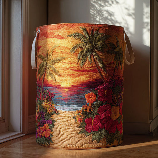 Island Light Quilted Laundry Basket NCU0DDK2253