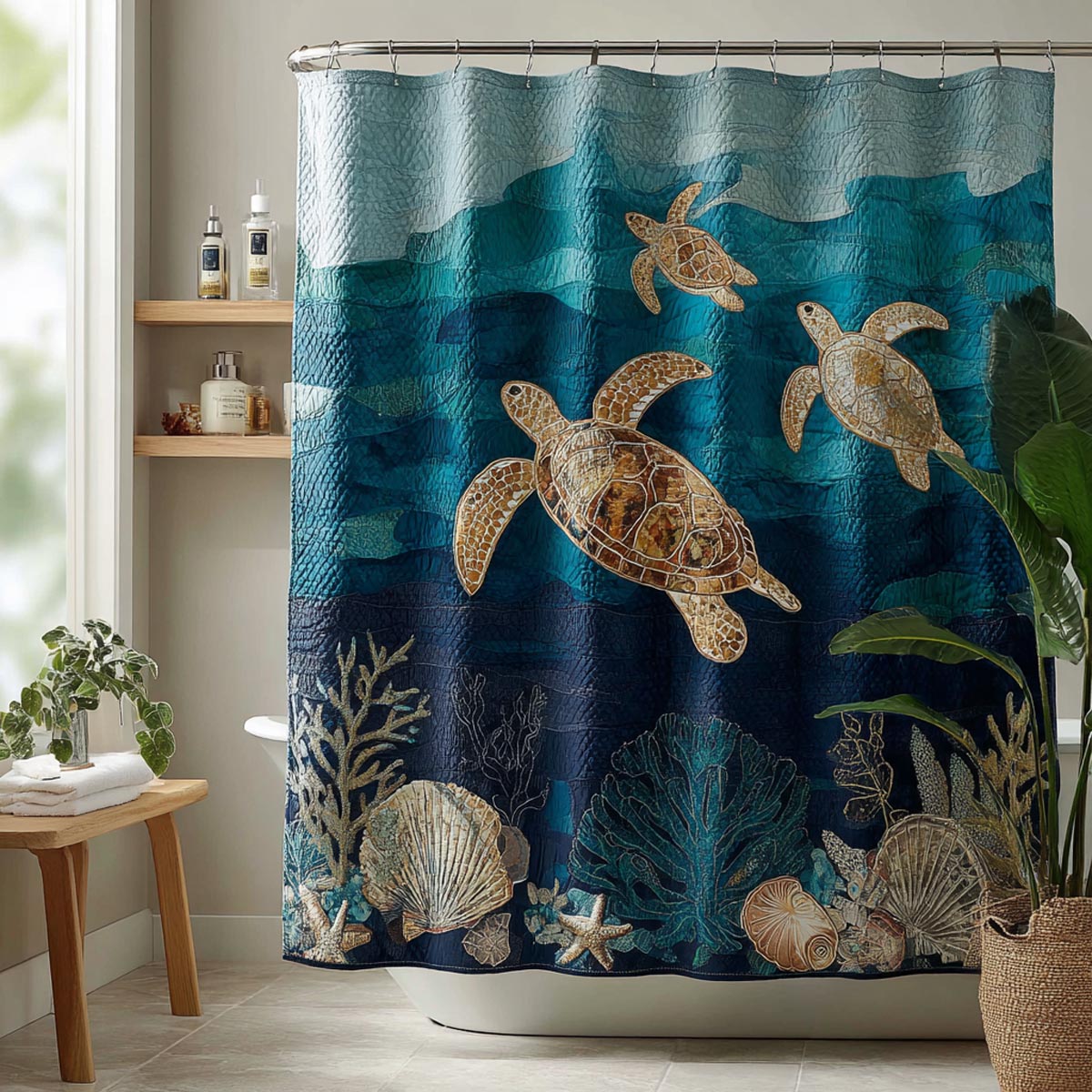 Island Turtle Shower Curtain NCU0DV1856