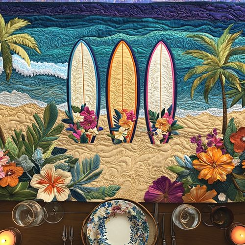 Island Vibes Quilted Table Runner NCU0NVH755
