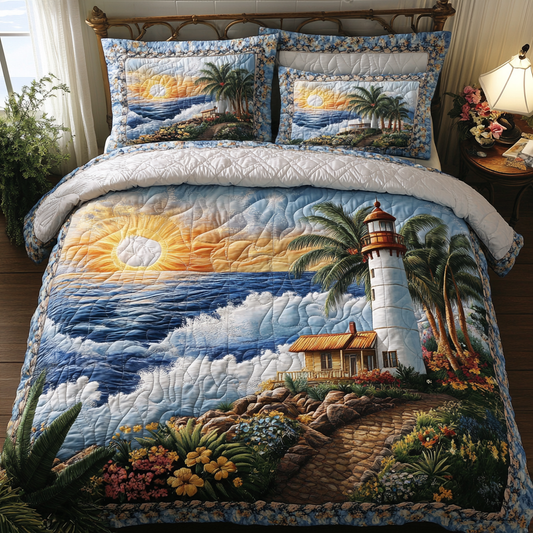 Island Watch 3-Piece Quilted Bedding Set NCU0PVL341
