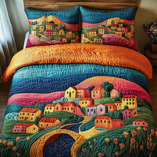 Italia Bloom 3-Piece Quilted Bedding Set NCU0DV519