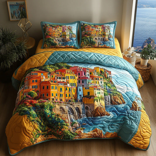 Italian Escape 3-Piece Quilted Bedding Set NCU0DV529