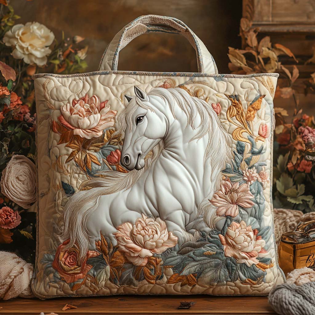 Ivory Meadow Grace Quilted Tote Bag NCU0NXD790