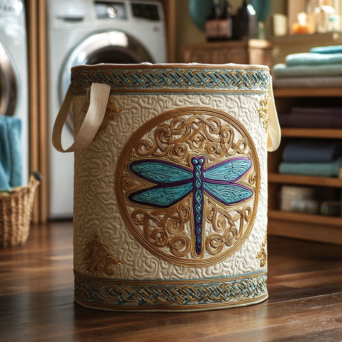 Ivory Sky Dancer Quilted Laundry Basket NCU0NTV491