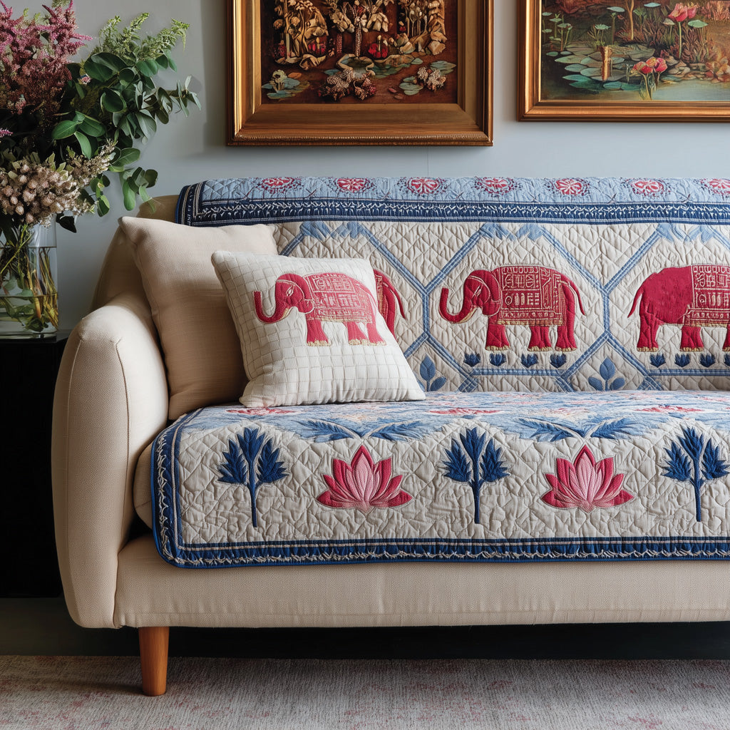 Jaipur Elephant Quilted Blanket NCU0LDH702