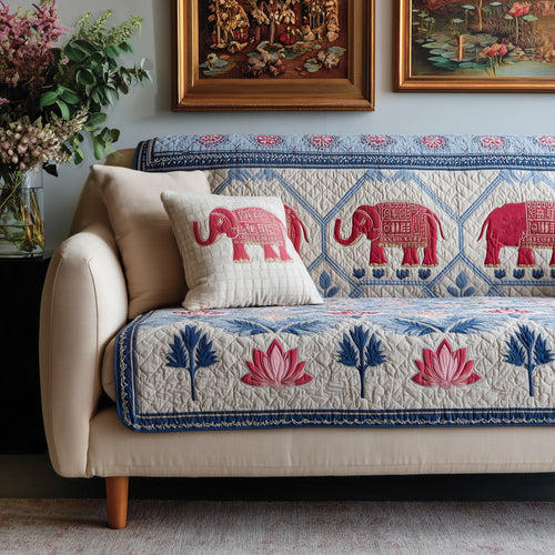 Jaipur Elephant Quilted Blanket NCU0LDH702