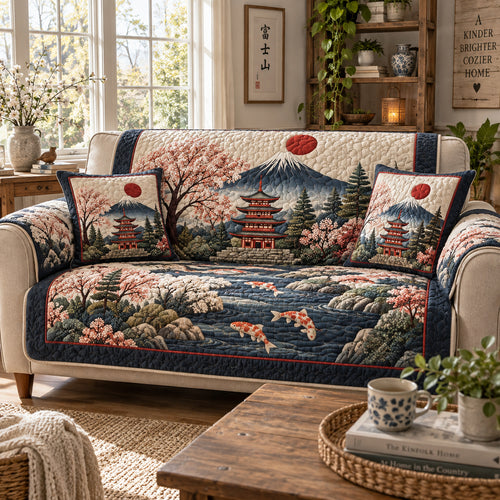 Japanese Pagoda Quilted Sofa Cover NCU0DV2453