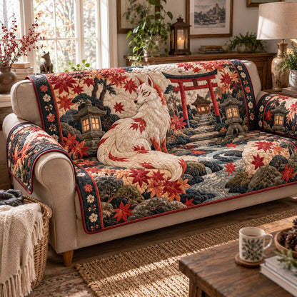 Japanese Kitsune Quilted Sofa Cover NCU0DV2457