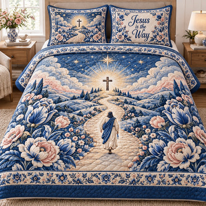 Jesus Is The Way Quilted Bedding Set V2 NCU0NTD2379