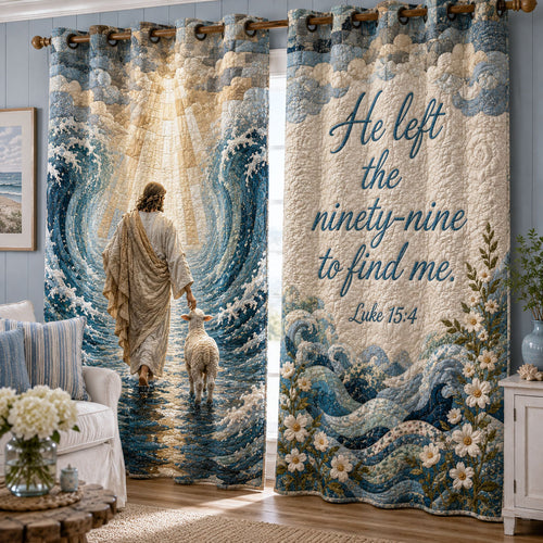 Jesus Walks Beside Me Quilted Curtains NCU0PTT3364