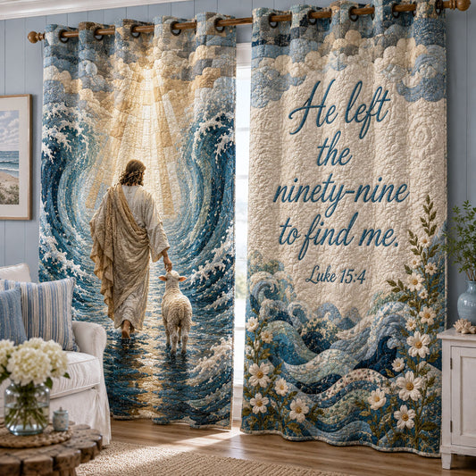 Jesus Walks Beside Me Quilted Curtains NCU0PTT3364
