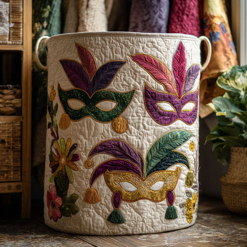 Jewel Masquerade Quilted Laundry Basket NCU0PTT2502